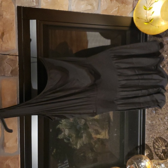 RAMY BROOK Black Silky Leah One Shoulder Smocked Waist Mini Dress - Picture 15 of 17